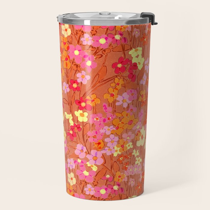 Summer Garden (Red) Travel Mug Gallery Image 2