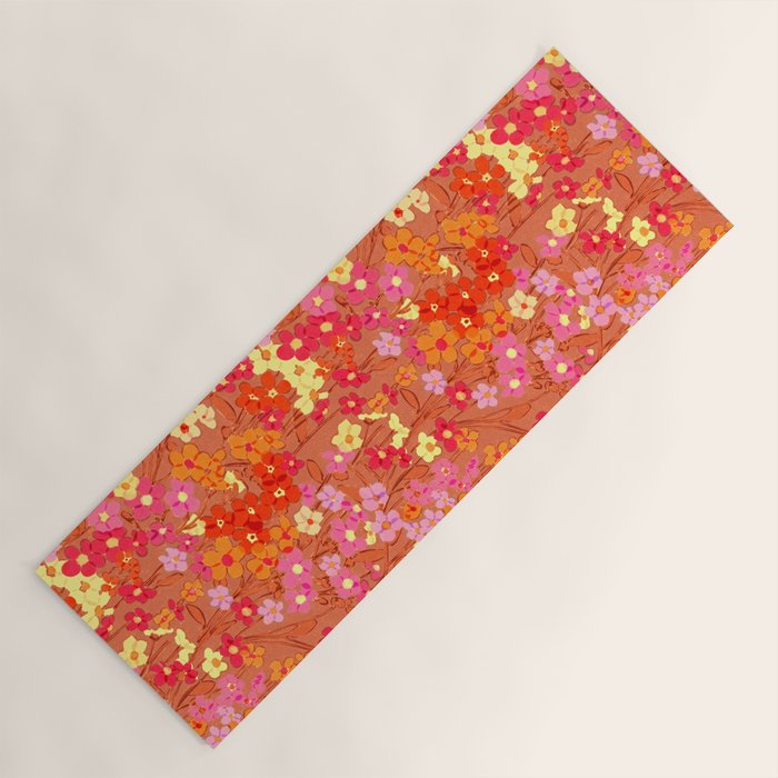 Summer Garden (Red) Yoga Mat Gallery Image 1