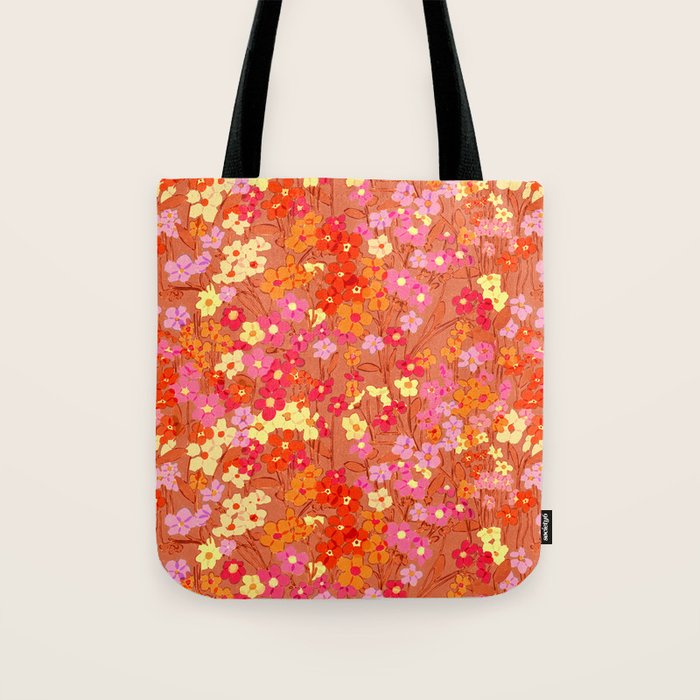 Summer Garden (Red) Tote Bag Gallery Image 1
