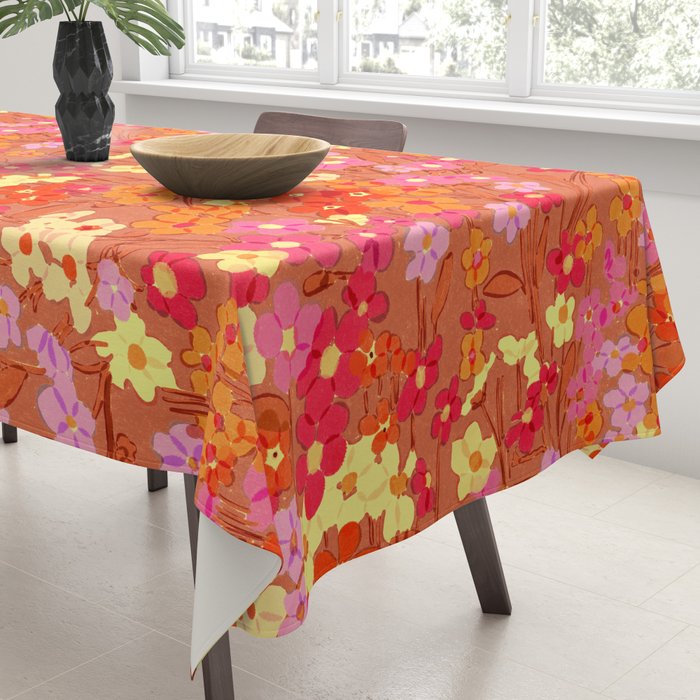 Summer Garden (Red) Tablecloth Gallery Image 3