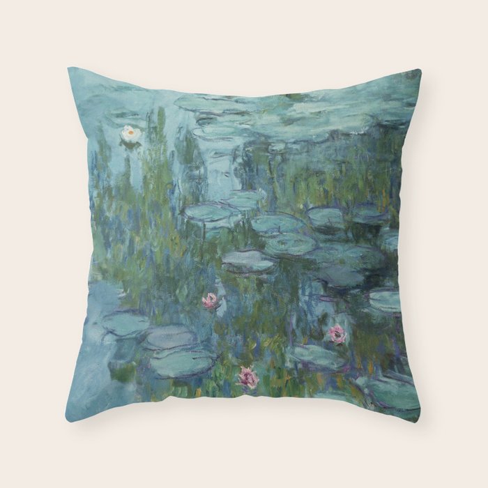 Nympheas, Claude Monet Throw Pillow Gallery Image 6