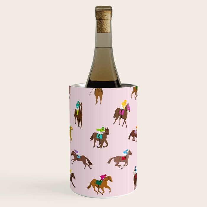 Off to the Horse Races (Pink) Wine Chiller Gallery Image 1