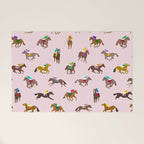 Off to the Horse Races (Pink) Welcome Mat Gallery Image 1