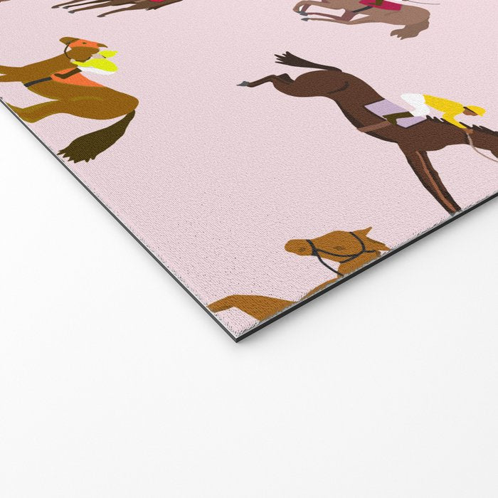 Off to the Horse Races (Pink) Welcome Mat Gallery Image 2