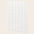 Wavy lines and tiny blooms - natural soft beige mushroom tones pattern Wallpaper Gallery Image 2
