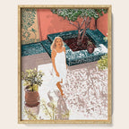 Soaking up the Sun | Bohemian woman Palace Architecture | Buildings Travel Fashion Urban Jungle Serving Tray Gallery Image 1