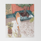 Soaking up the Sun | Bohemian woman Palace Architecture | Buildings Travel Fashion Urban Jungle Throw Blanket Gallery Image 2