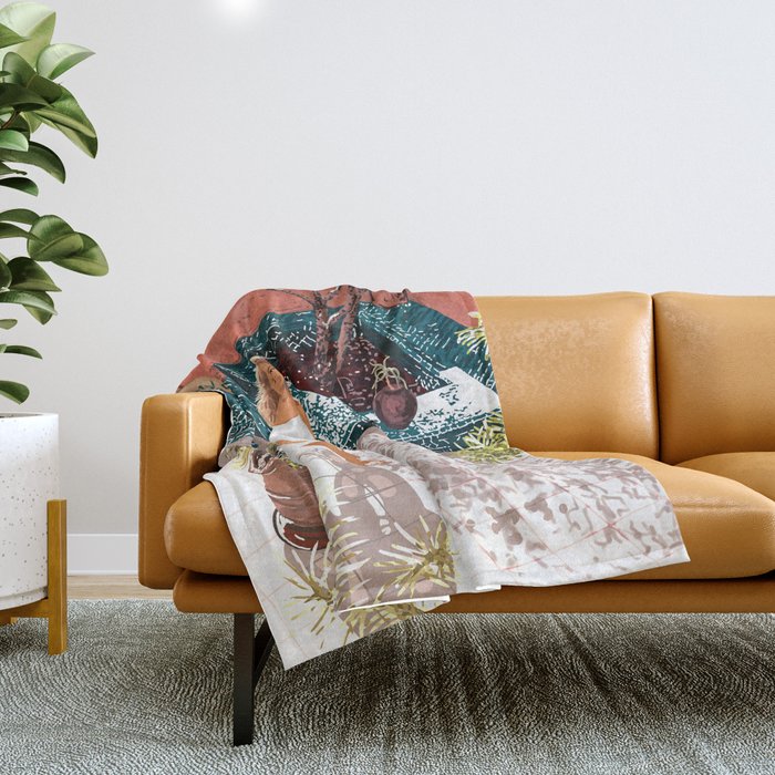 Soaking up the Sun | Bohemian woman Palace Architecture | Buildings Travel Fashion Urban Jungle Throw Blanket Gallery Image 1
