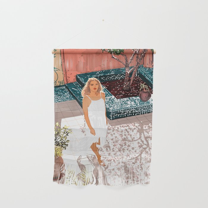 Soaking up the Sun | Bohemian woman Palace Architecture | Buildings Travel Fashion Urban Jungle Wall Hanging Gallery Image 1
