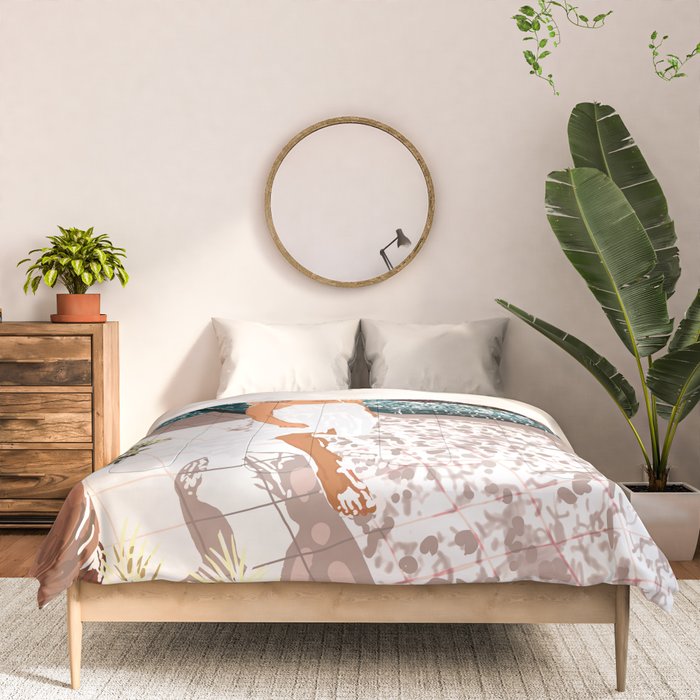 Soaking up the Sun | Bohemian woman Palace Architecture | Buildings Travel Fashion Urban Jungle Comforter Gallery Image 3