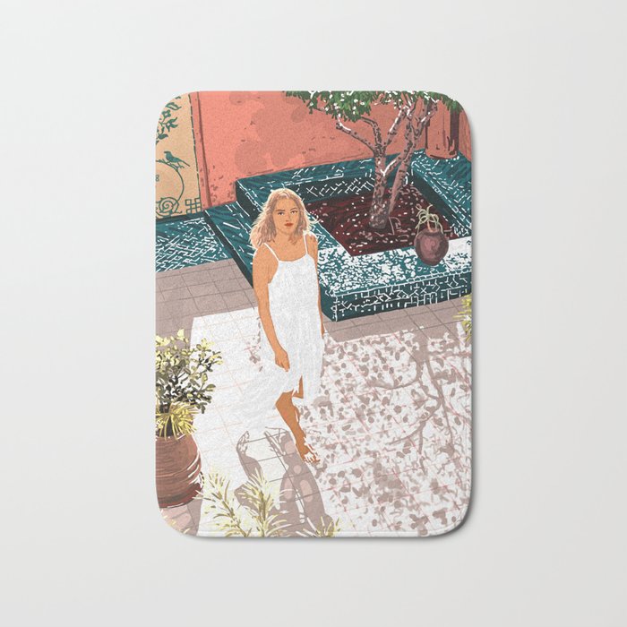 Soaking up the Sun | Bohemian woman Palace Architecture | Buildings Travel Fashion Urban Jungle Bath Mat Gallery Image 1