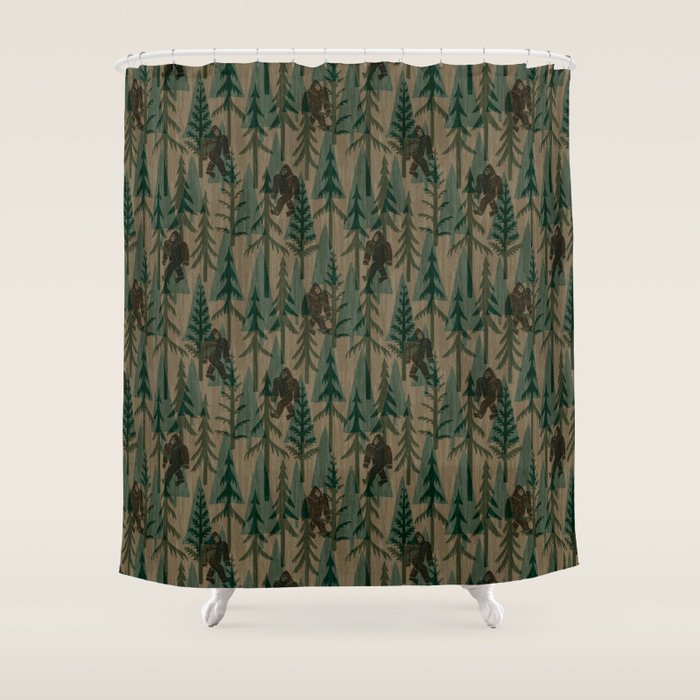 Subtle Sasquatch - Camouflage  Shower Curtain Gallery Image 1