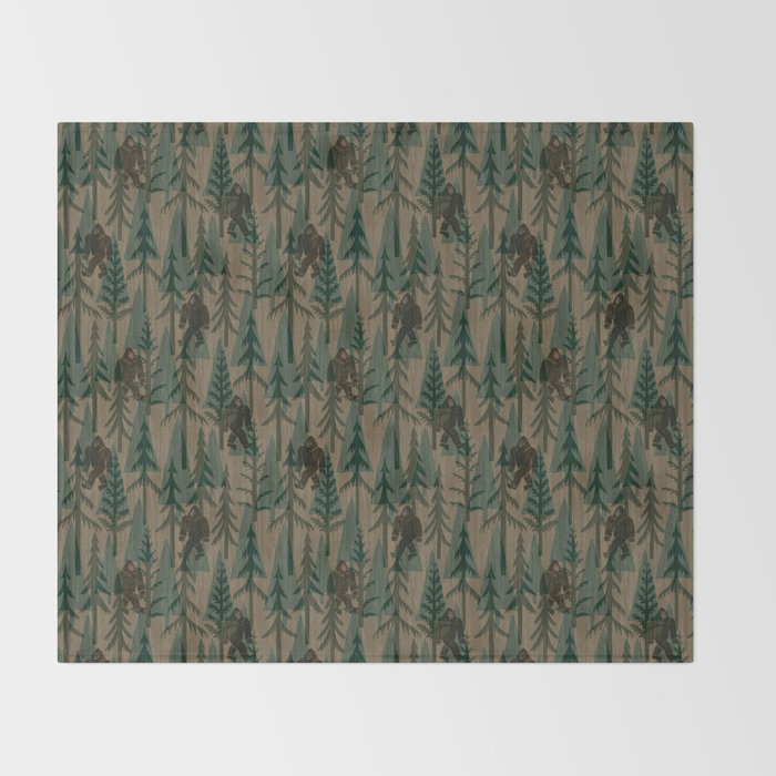 Subtle Sasquatch - Camouflage  Throw Blanket Gallery Image 2