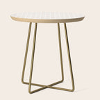 Abstract Leaf Pattern in Tan Side Table Gallery Image 1