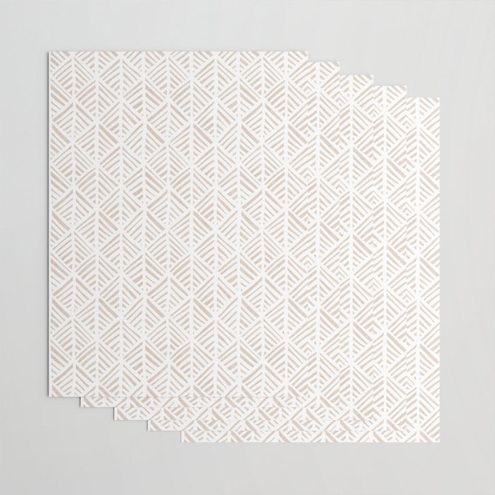 Abstract Leaf Pattern in Tan Wrapping Paper Gallery Image 3