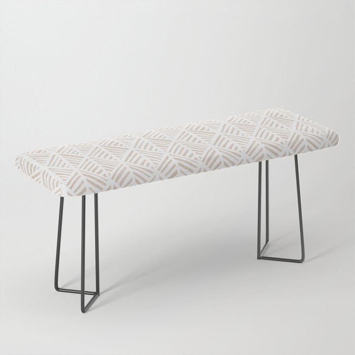 Abstract Leaf Pattern in Tan Bench Gallery Image 1