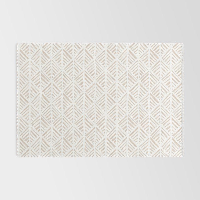 Abstract Leaf Pattern in Tan Rug Gallery Image 2