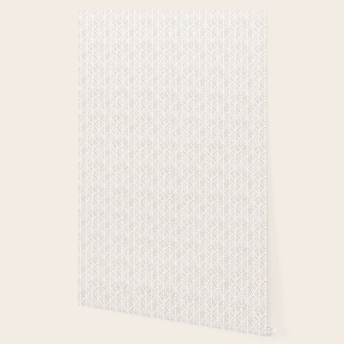 Abstract Leaf Pattern in Tan Wallpaper Gallery Image 2