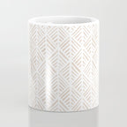 Abstract Leaf Pattern in Tan Coffee Mug Gallery Image 4