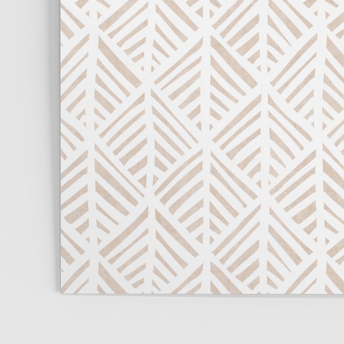 Abstract Leaf Pattern in Tan Poster Gallery Image 3
