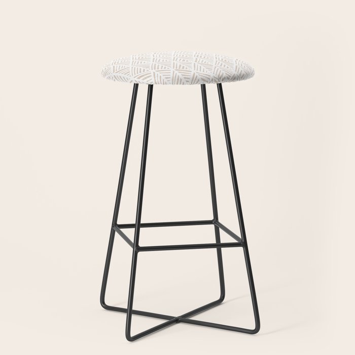 Abstract Leaf Pattern in Tan Stool Gallery Image 1