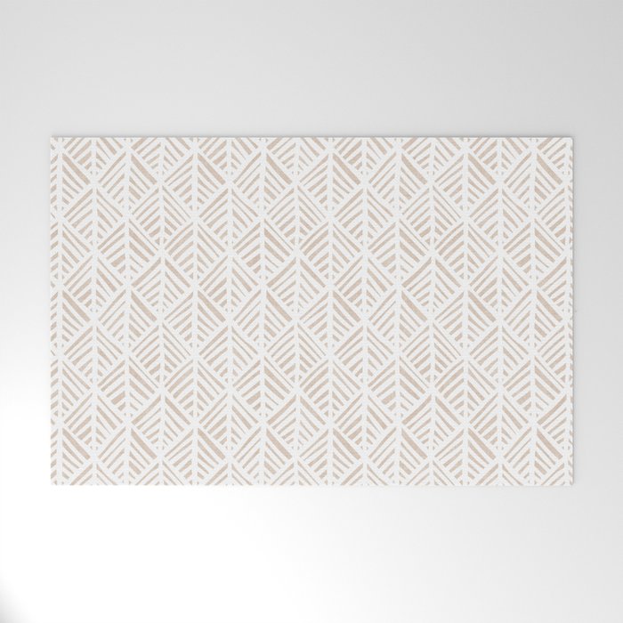 Abstract Leaf Pattern in Tan Welcome Mat Gallery Image 1