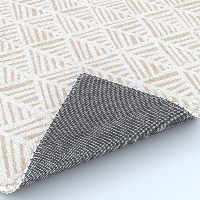 Abstract Leaf Pattern in Tan Rug Gallery Image 4