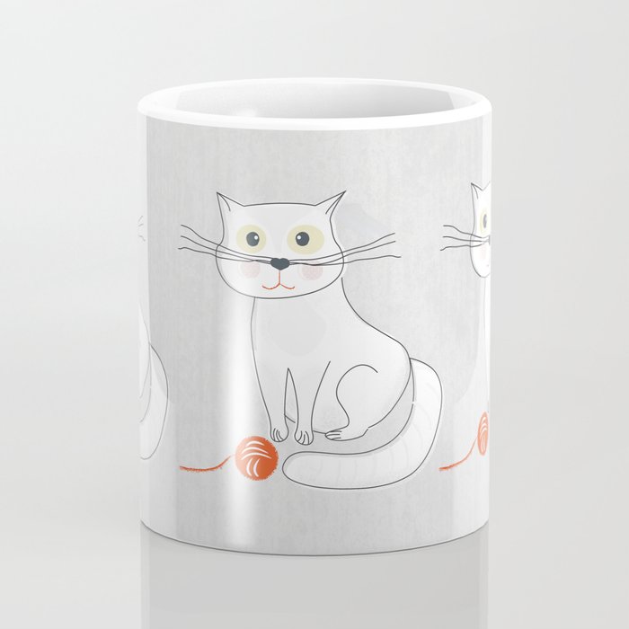White Cat Coffee Mug Gallery Image 4