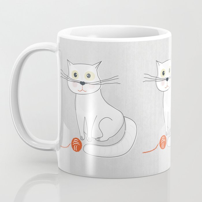 White Cat Coffee Mug Gallery Image 3