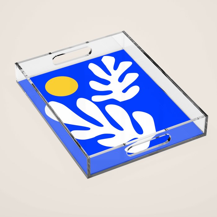 Henri Matisse - Leaves - Deep Blue Acrylic Tray Gallery Image 1