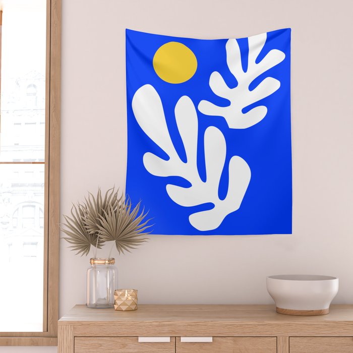 Henri Matisse - Leaves - Deep Blue Wall Tapestry Gallery Image 2