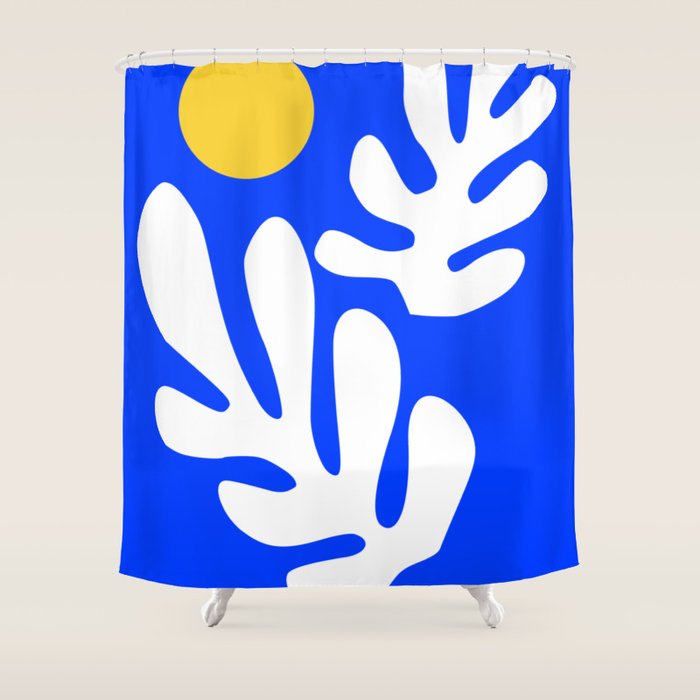 Henri Matisse - Leaves - Deep Blue Shower Curtain Gallery Image 1