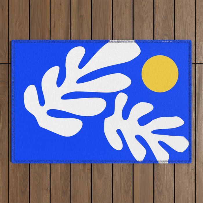Henri Matisse - Leaves - Deep Blue Outdoor Rug Gallery Image 1