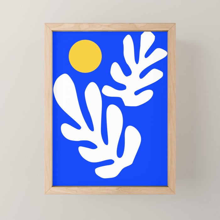 Henri Matisse - Leaves - Deep Blue Mini Art Print Gallery Image 1