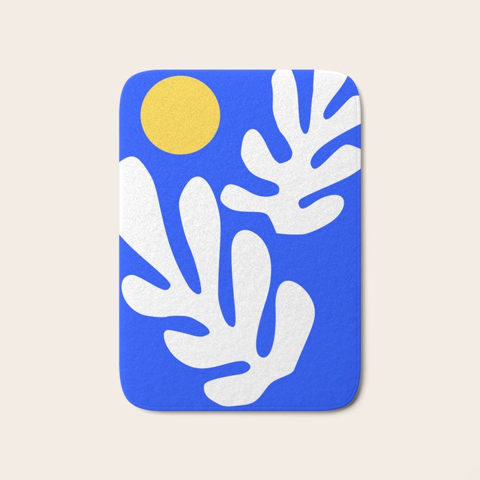 Henri Matisse - Leaves - Deep Blue Bath Mat Gallery Image 1