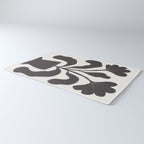 Linocut Flowers #2 Rug Gallery Image 3