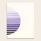 Purple Mid Century Modern Minimalist Scandinavian Colorful Stripes Geometric Pattern Round Circle Fr Notebook Gallery Image 4