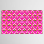 Retro Pink Floral Bunches Pattern - Pink Tablecloth Gallery Image 2