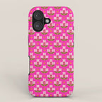 Retro Pink Floral Bunches Pattern - Pink iPhone Case Gallery Image 1