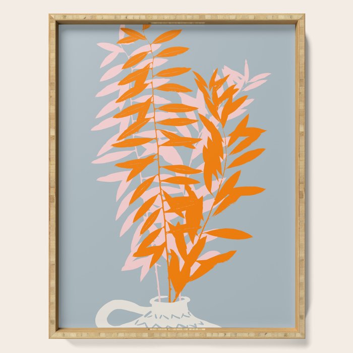 Botanical dopamine twigs Serving Tray Gallery Image 1