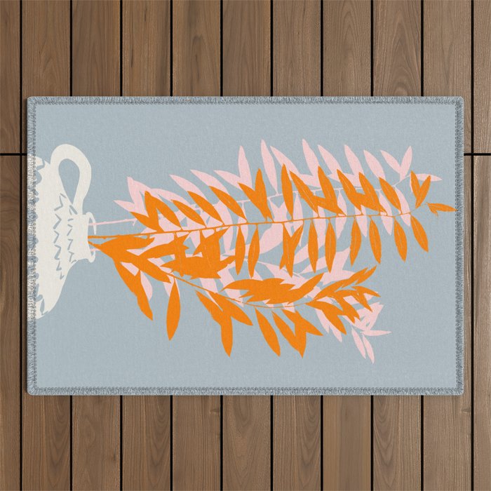 Botanical dopamine twigs Outdoor Rug Gallery Image 1