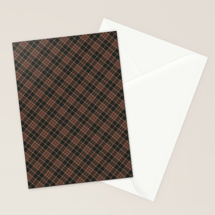 brune tartan Stationery Card Gallery Image 2