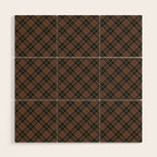 brune tartan Wood Wall Art Gallery Image 1