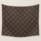 brune tartan Wall Tapestry Gallery Image 4