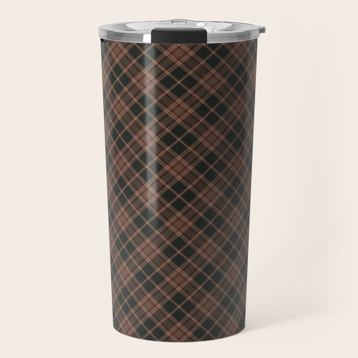 brune tartan Travel Mug Gallery Image 1