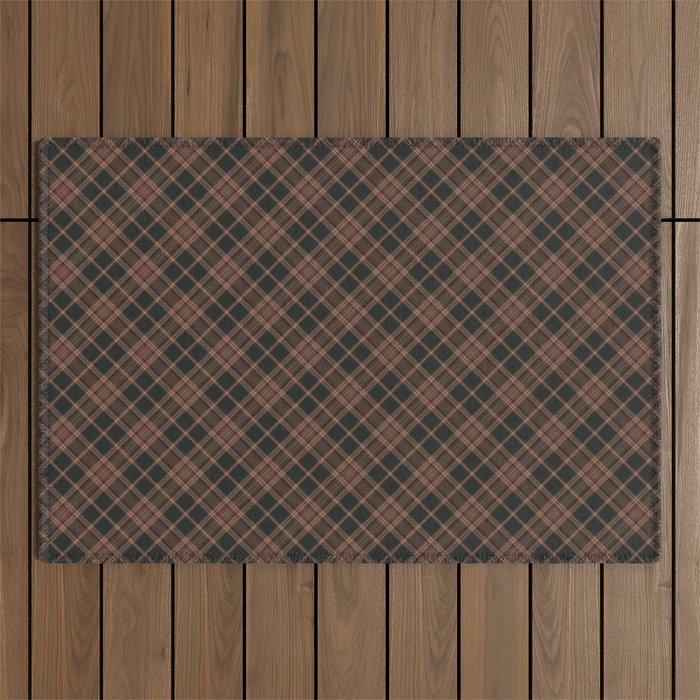 brune tartan Outdoor Rug Gallery Image 1