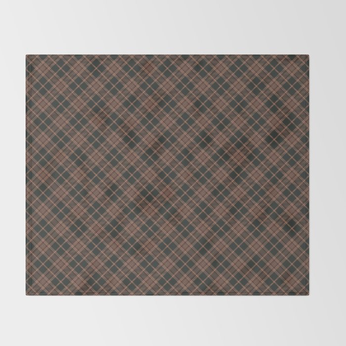 brune tartan Throw Blanket Gallery Image 2