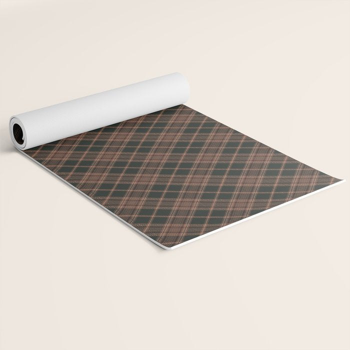 brune tartan Yoga Mat Gallery Image 2
