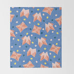 Origami Fortune Teller in Lavender & Pastel Pink Throw Blanket Gallery Image 2