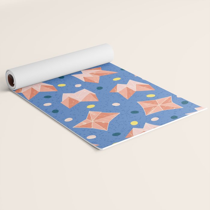 Origami Fortune Teller in Lavender & Pastel Pink Yoga Mat Gallery Image 2